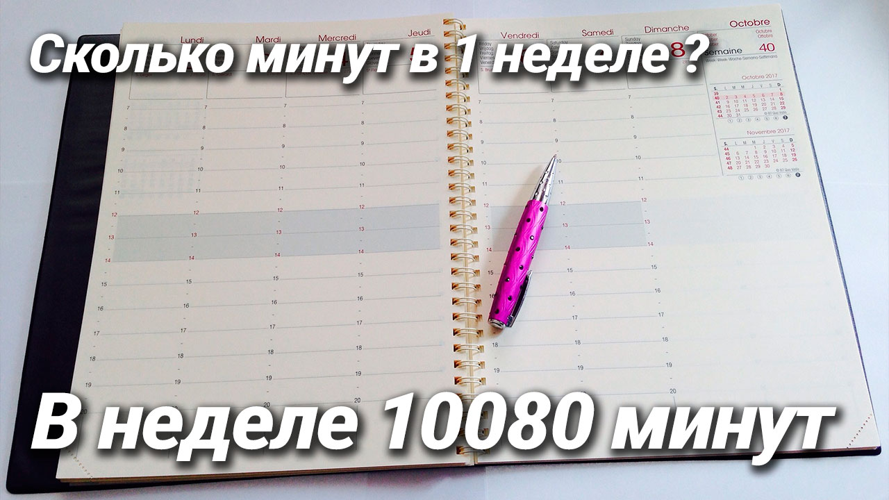 Сколько минут в неделе